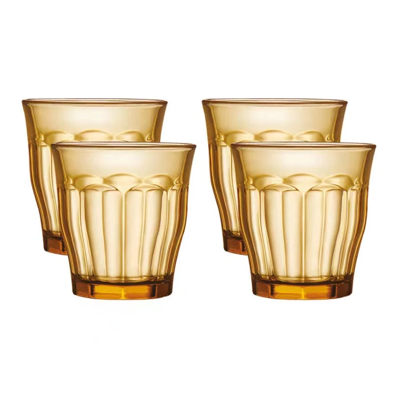 康某宁 琥珀色玻璃水杯 到手四个