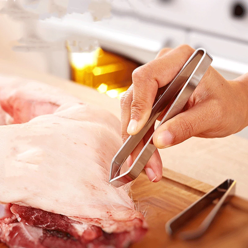 拔毛器不锈钢猪毛夹厨房除鸡毛鸭毛鱼刺鱼骨夹子镊子拔鸭毛猪毛