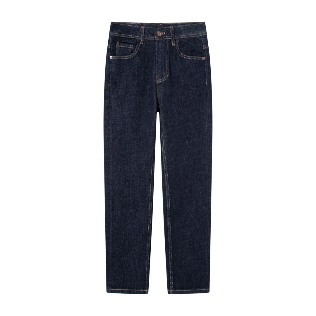 【SEVEN】丹宁蓝-不掉色-高腰弹力-小个子烟管牛仔裤女8005