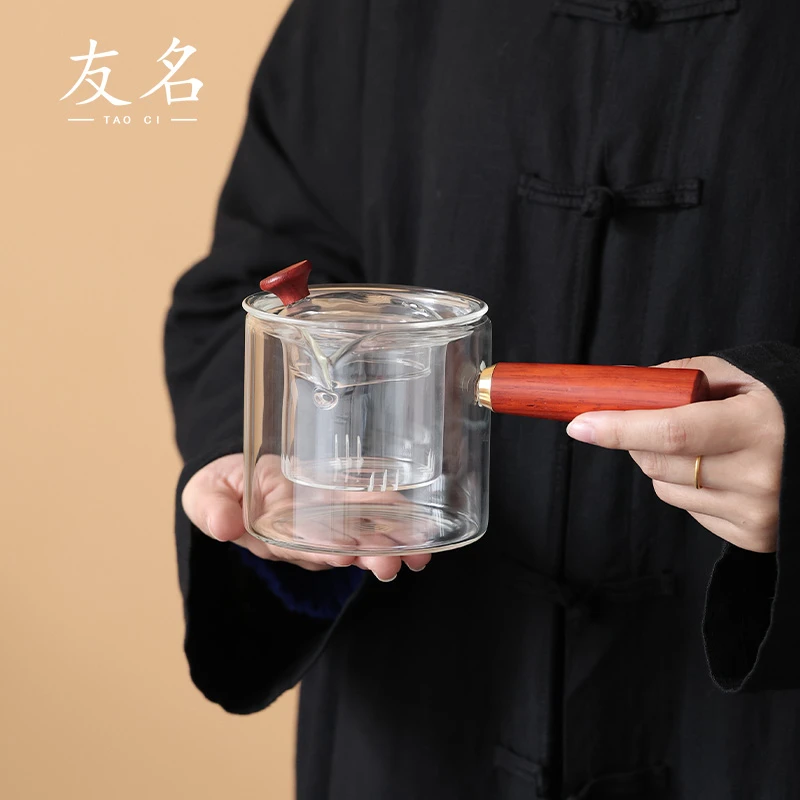 德化云仓 高硼硅耐热直觉透明玻璃煮茶壶家用大容量煮茶器-@@1123