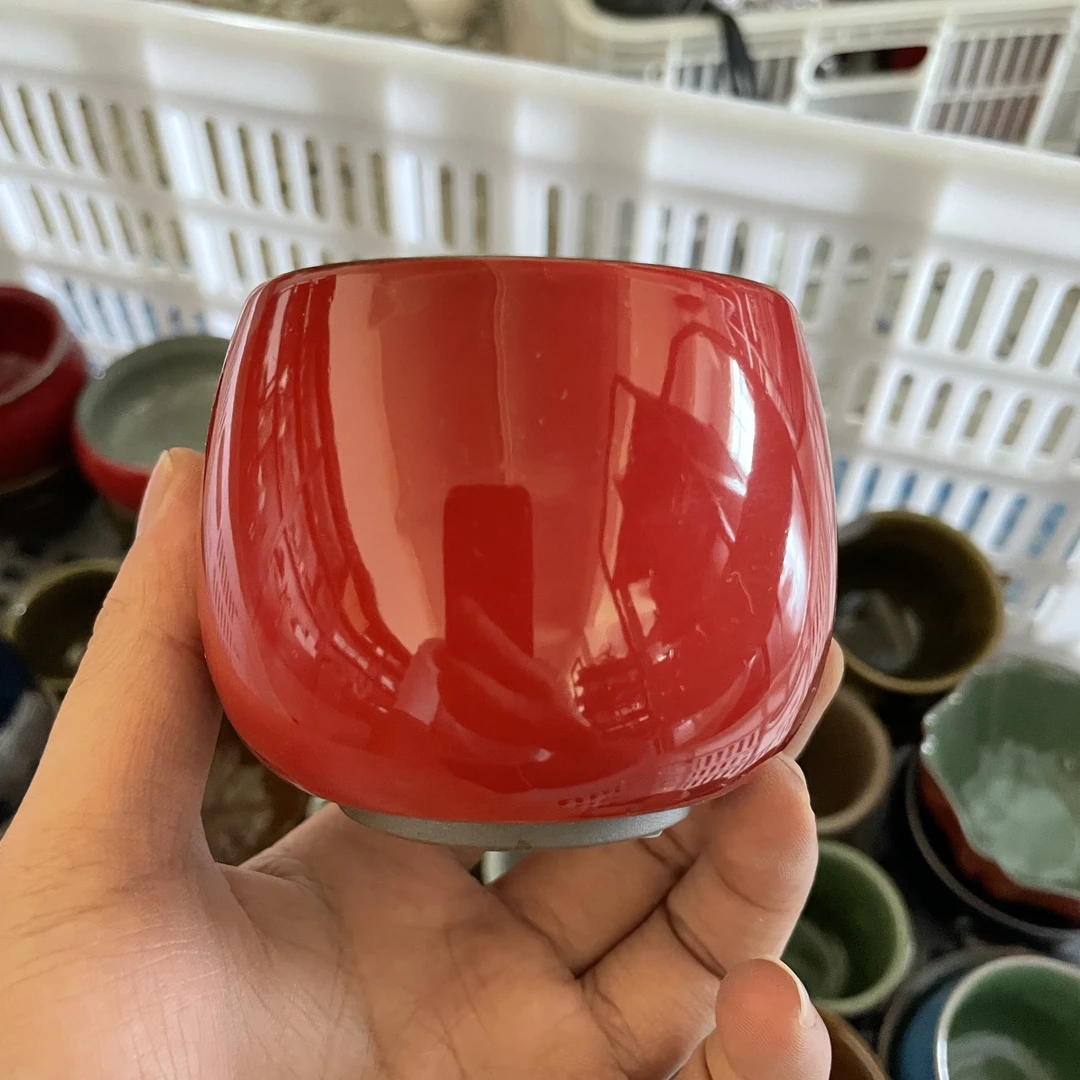 秋香茶具 大号红色主人杯-01