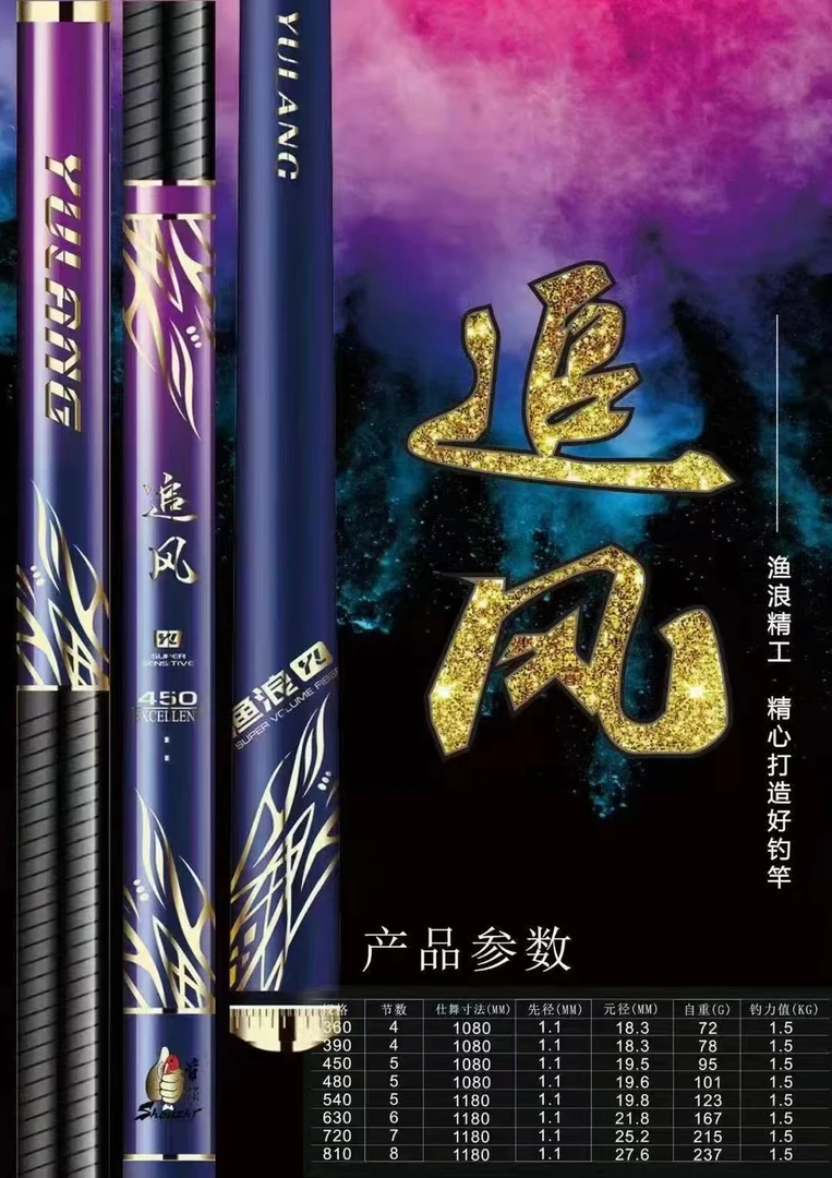 八百士追风超轻竞技竿5H东丽碳布休闲野钓黑坑偷驴