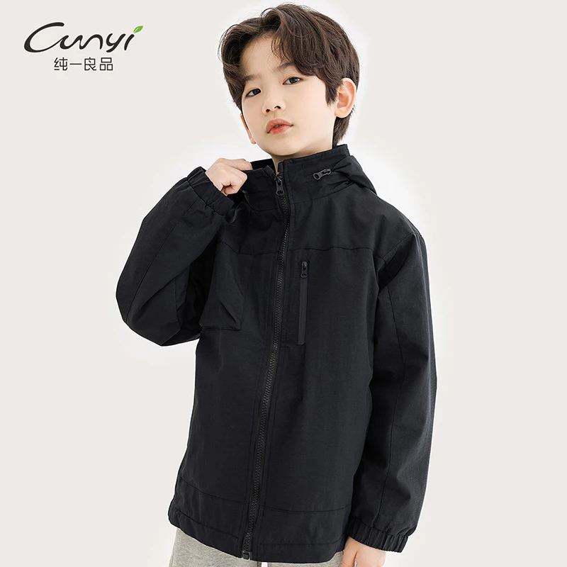 [特惠]儿童户外冲锋衣秋冬新品中大童防风防寒防泼水加绒外套