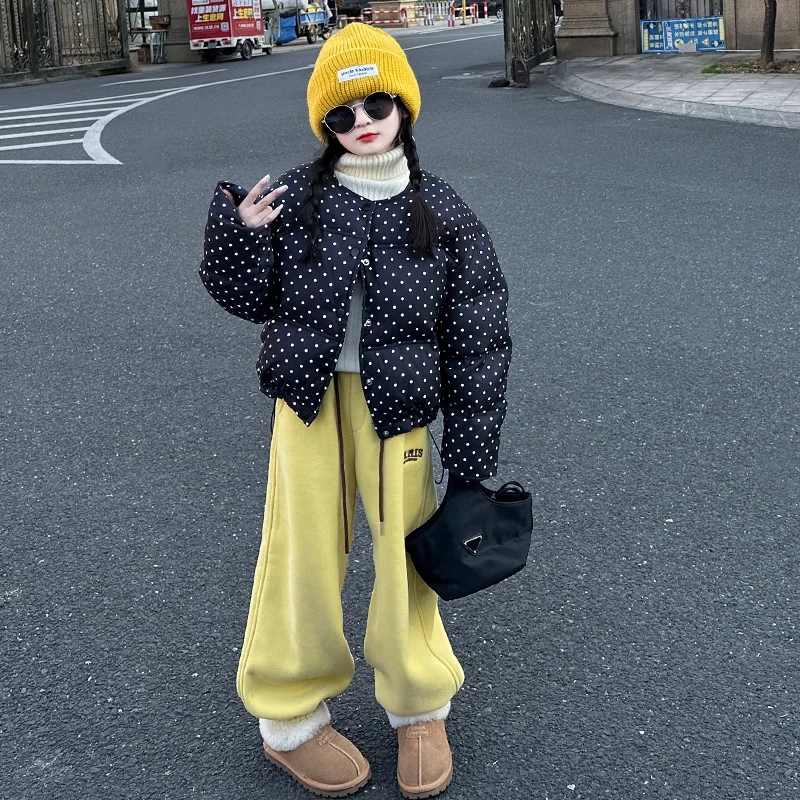 女童冬季新款棉服棉衣加厚保暖上衣休闲洋气外套时髦童装中大儿童