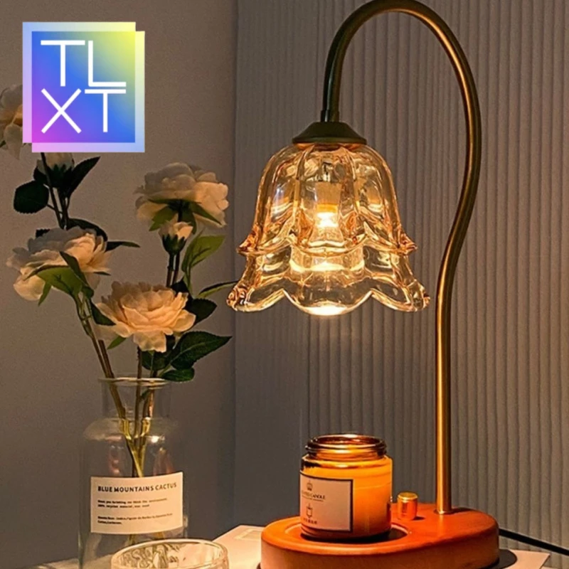 【TLXT】铃兰香薰灯融蜡灯情调灯郁金香氛围灯轻奢玻LED护眼酷毙灯