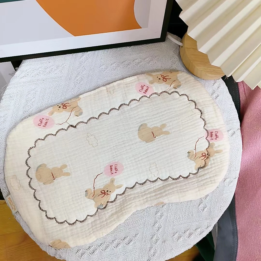 新生儿夹棉云枕0-6个月婴儿云片枕初生宝宝枕头小枕垫枕巾