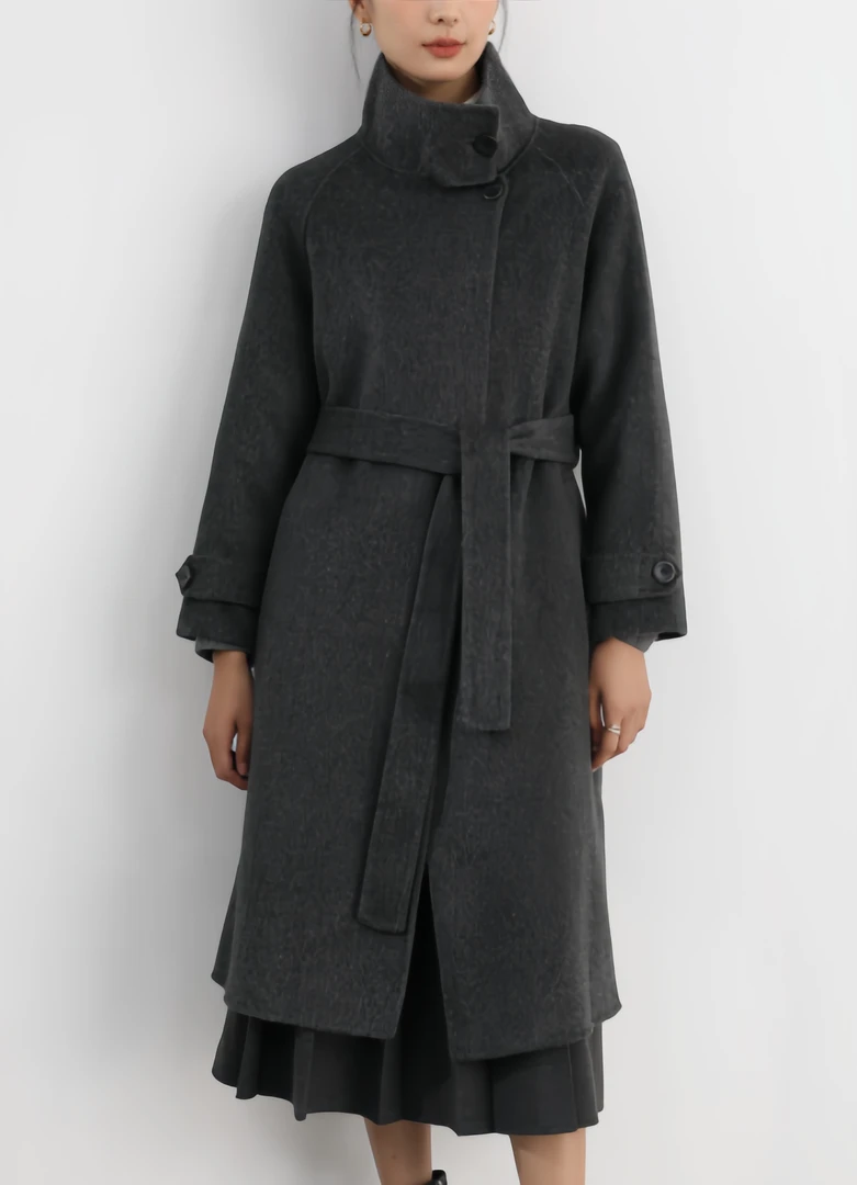 【四季青】曼贝双面绵羊毛大衣气质时尚高级感秋冬外套8484123