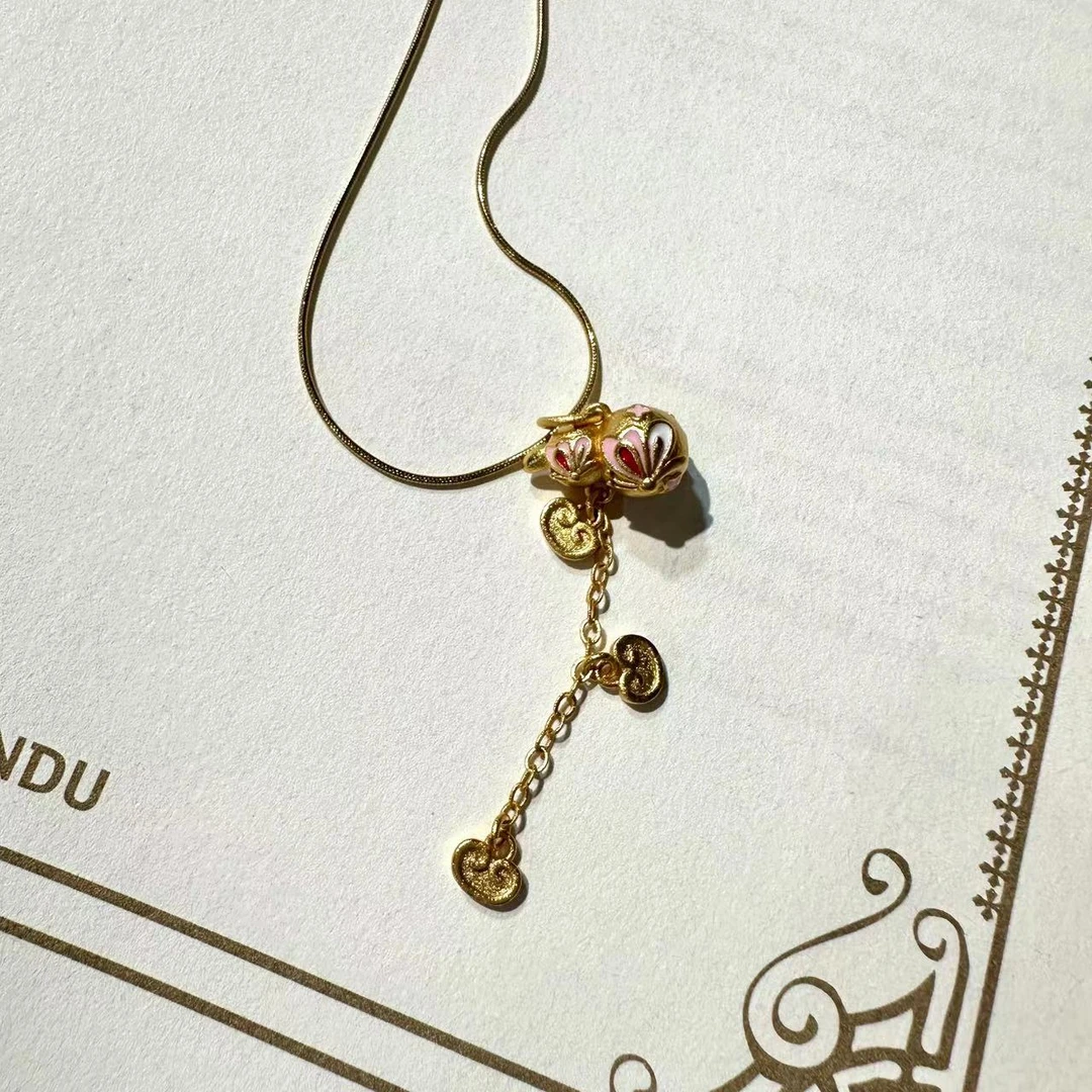 合金项链 复古中式国潮葫芦项链【哎呦家18129】