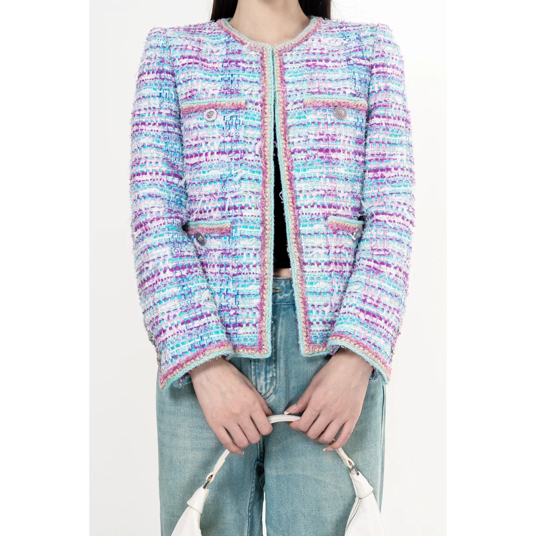 2024设计师粗花呢小香风外套CO83321