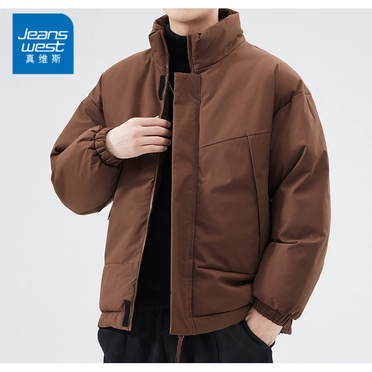 真维斯立领棉服棉衣男士休闲宽松加厚保暖舒适冬季时尚外套男款
