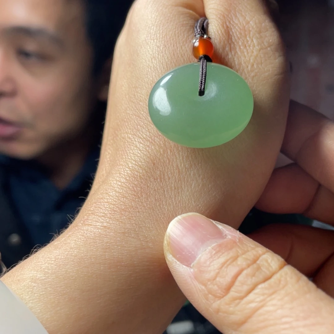 【闪购商品】石英质玉颈饰未镶嵌东凌玉平安扣小