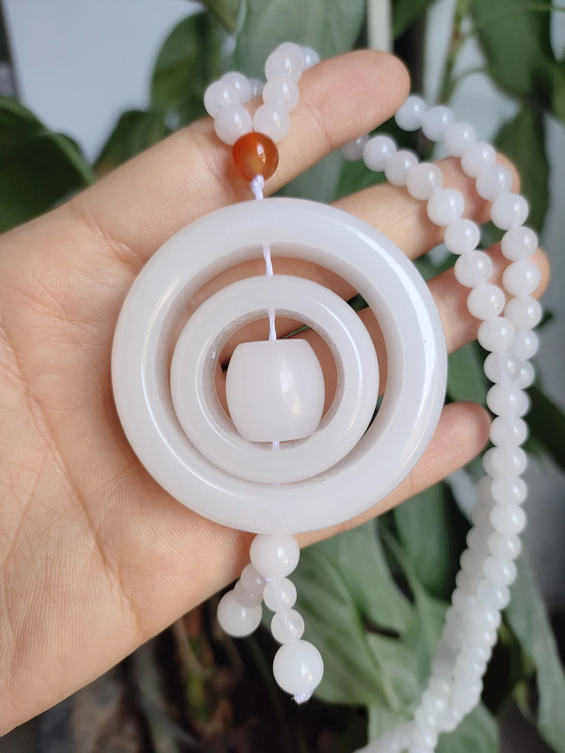 新疆天然精品正品时来运转毛衣链男士女士同款吊坠转运珠转好运