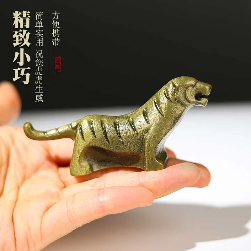 【编号145】墨尘实心纯铜笔搁小楷毛笔搁小螃蟹笔架毛笔挂拖笔举