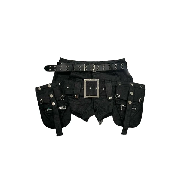 Coew July 原创设计 双腰带解构短裤 215 无腰带 清仓no退no换