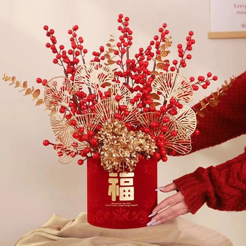 【成品整装发货】乔迁新居乔迁之喜布置发财用品果福桶摆件装饰