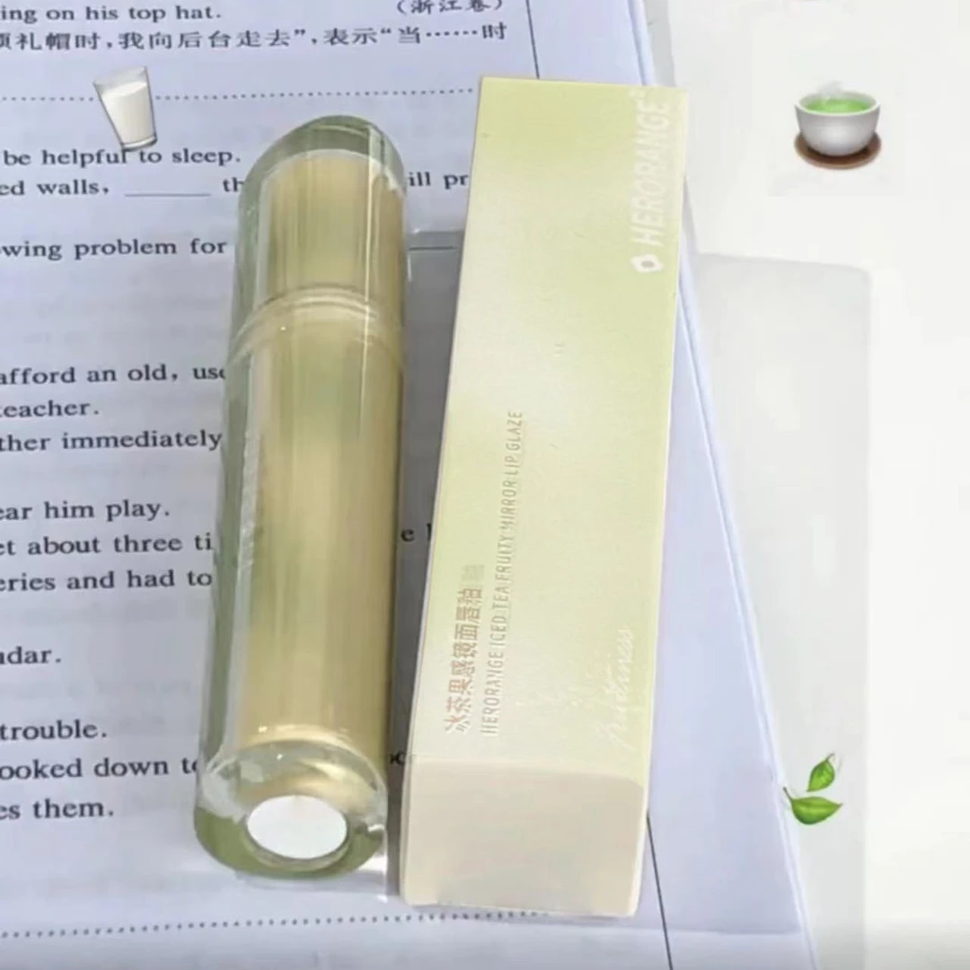 夏日感~冰透薄荷乳茶镜面唇釉保湿滋润纯欲显白冰茶口红