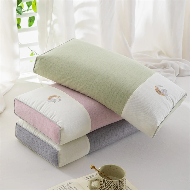 护颈椎荞麦枕全棉精梳棉龙之韵方枕硬枕全荞麦壳枕头舒适花草枕