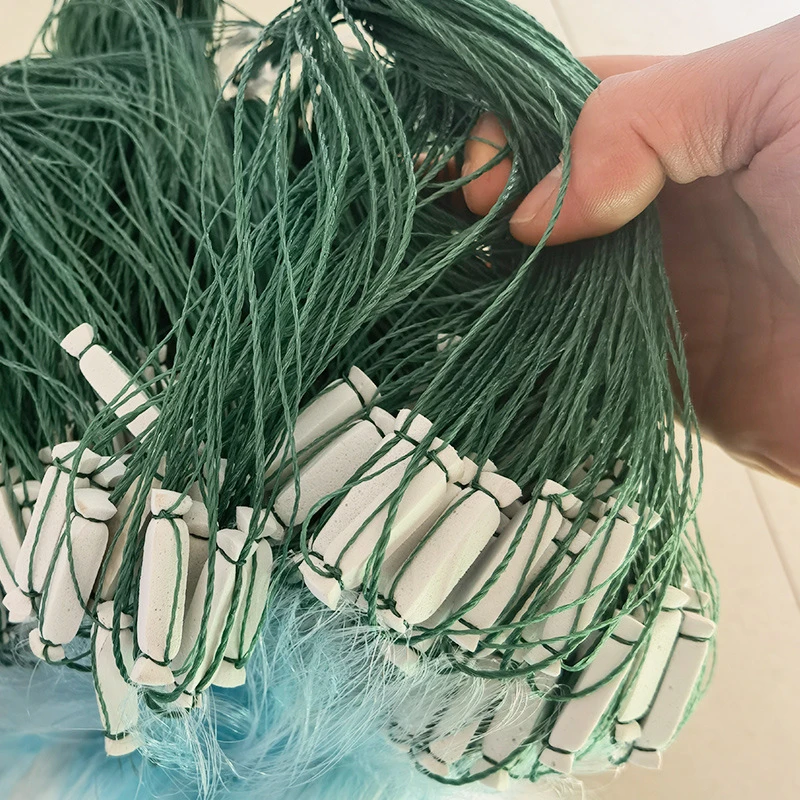 三层渔网1.2米高35米鱼尾坠 沉网浮网加重丝网白条鲫鱼捕鱼沾鱼网