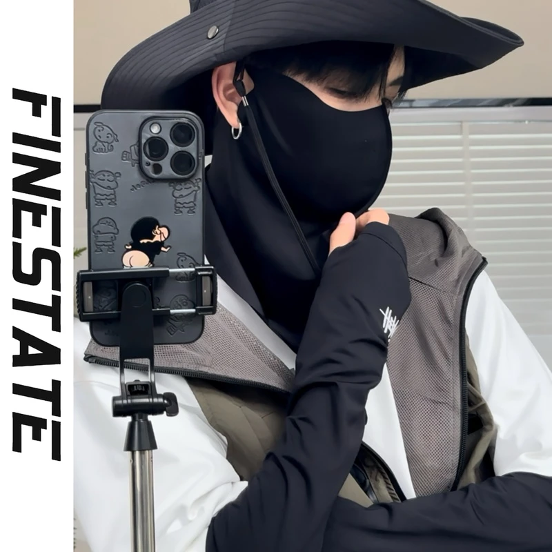 finestate面基尼户外男士专业防晒骑车面罩遮全脸口罩面纱夏季