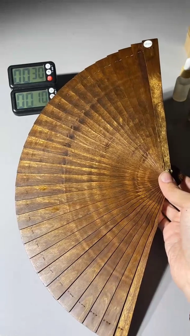 【闪购商品】金丝楠503号21cm精品金丝楠木扇子