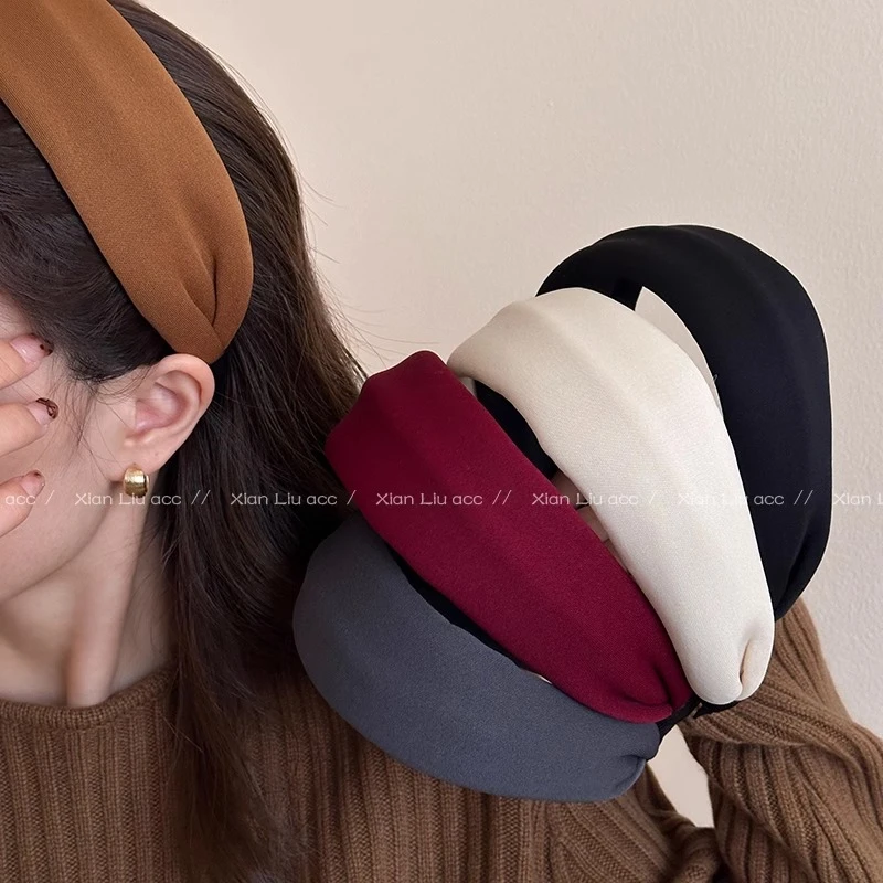 复古宽边高颅顶发箍女新款头箍气质秋冬高级感发卡时尚头饰发饰