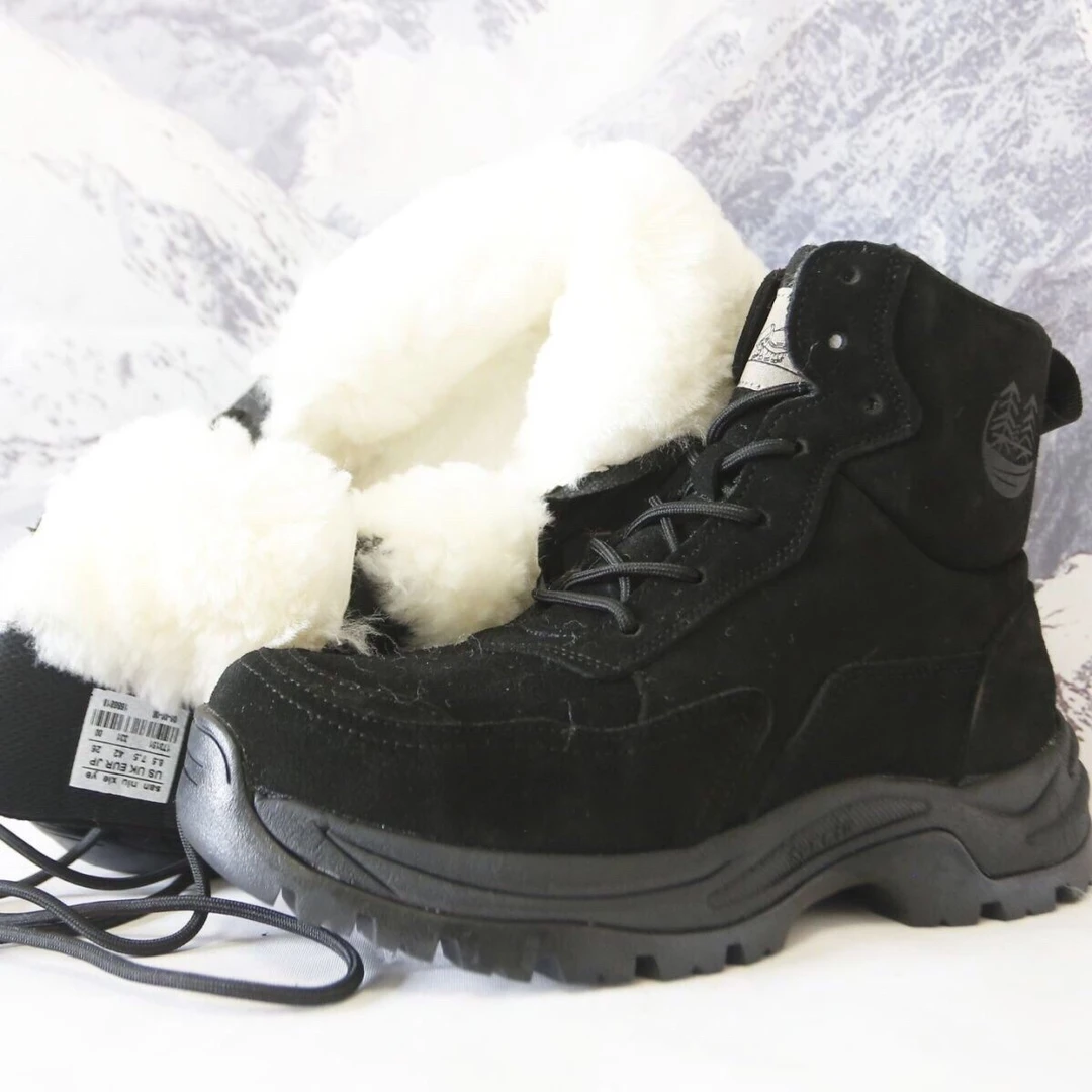 加厚雪地加绒冬季轻便保暖棉靴防滑东北户外防寒棉鞋皮毛一体