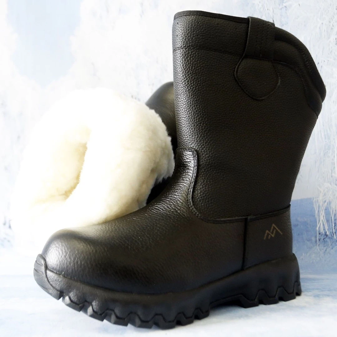 男皮毛冬季一体40东北防寒雪地加厚户外保暖高帮防滑棉鞋防水