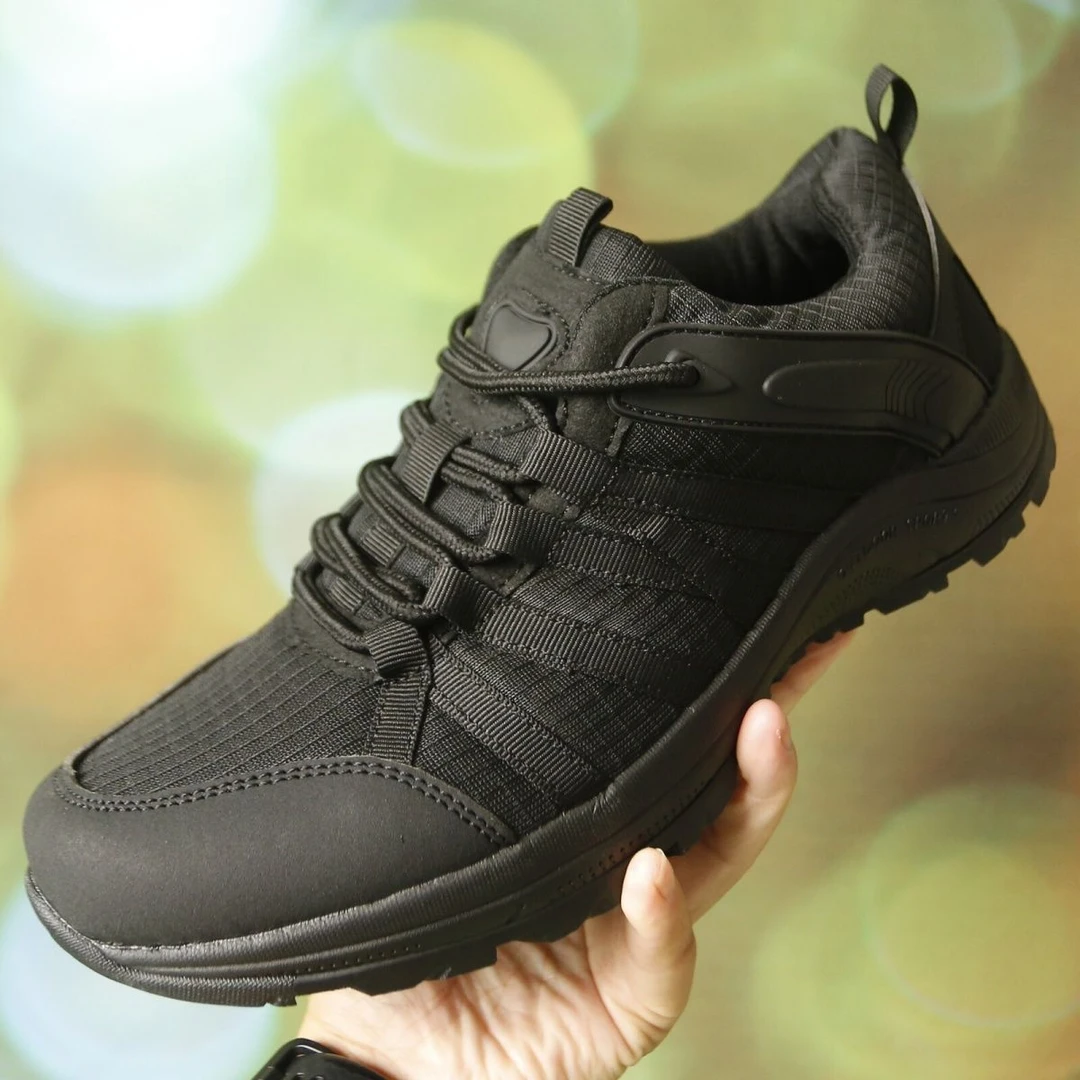 夏季体能训练透气超轻黑色作训耐磨登山鞋户外跑步运动保安工作鞋