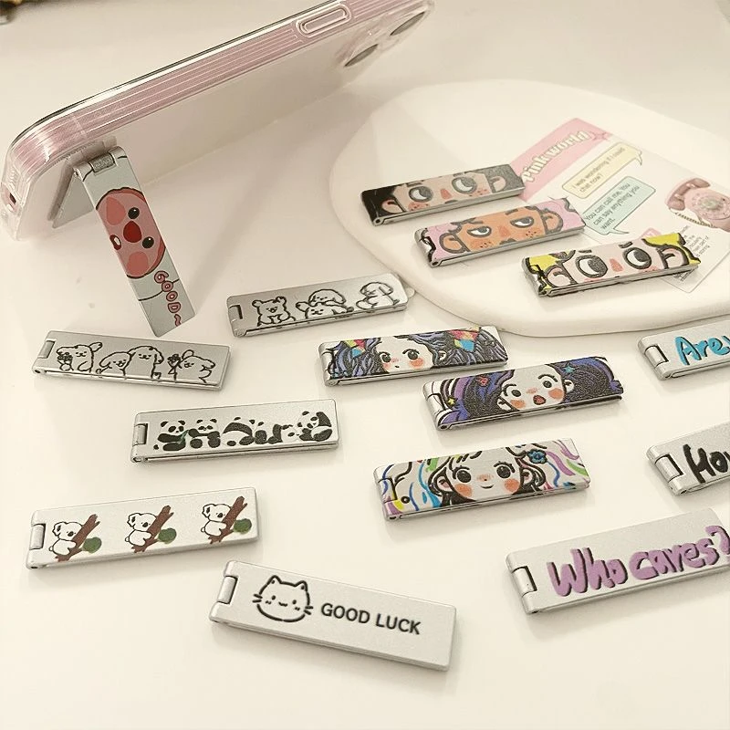 金属支架手机背贴小巧隐形折叠支撑架懒人追剧桌面牢固粘贴二合一