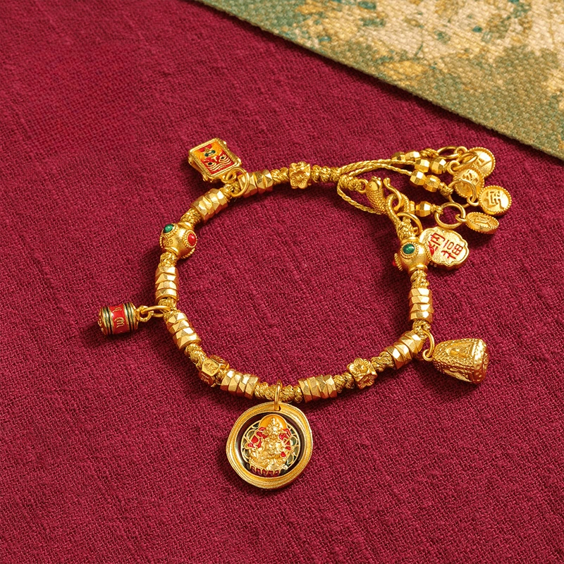 合金珐琅手链 BRX扎基拉姆黄财神盘缠手链招财进宝烧蓝PZ0773020