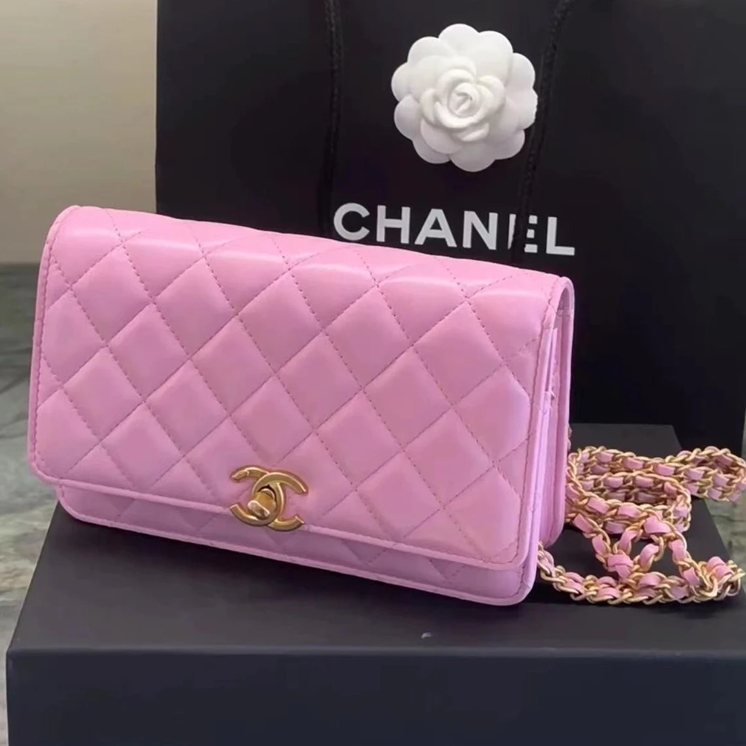 99新 Chanel/香奈儿  牛奢网/23p紫粉woc单肩包
