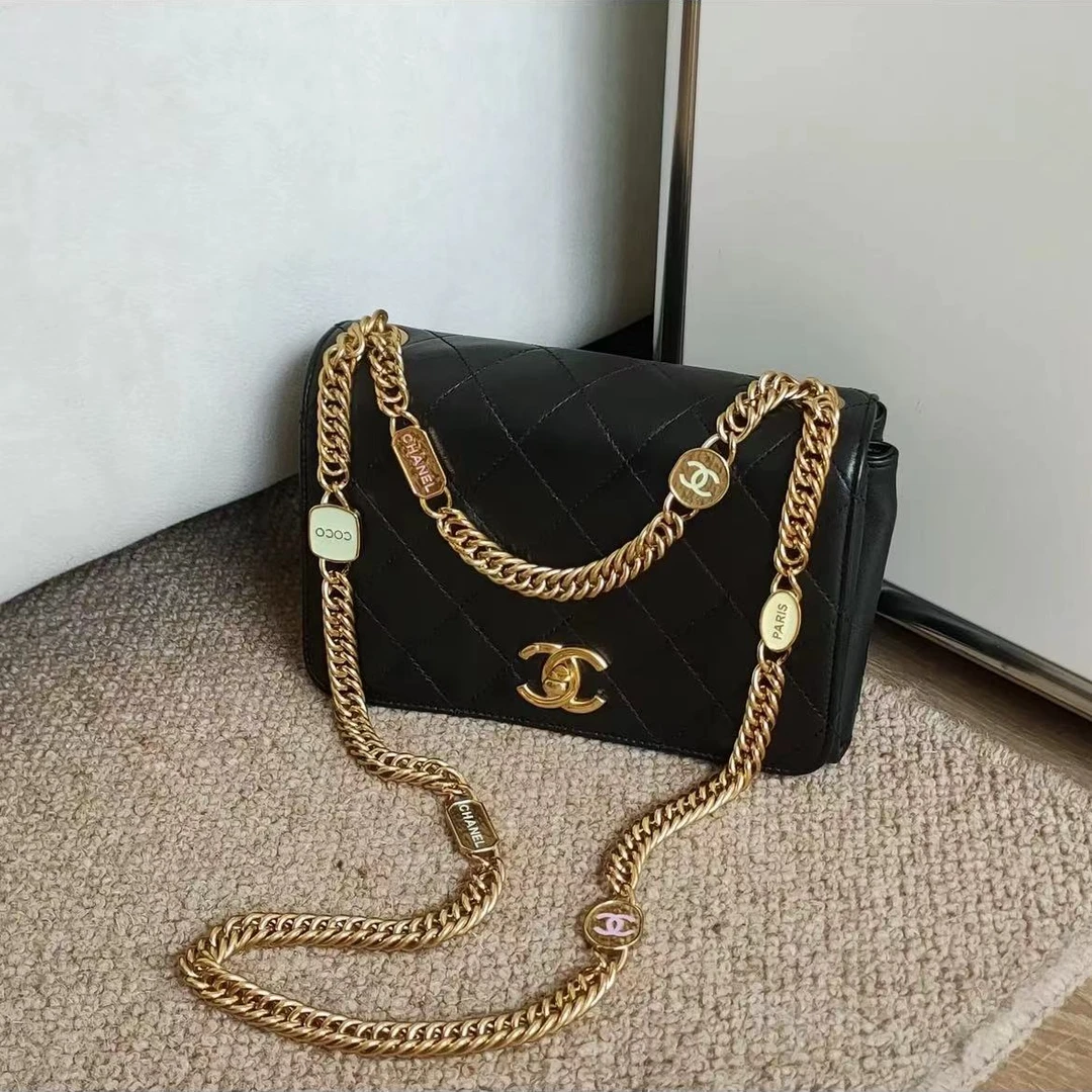95新 Chanel/香奈儿 98新/牛奢网/23C香奈儿彩色糖果珐琅链口盖包