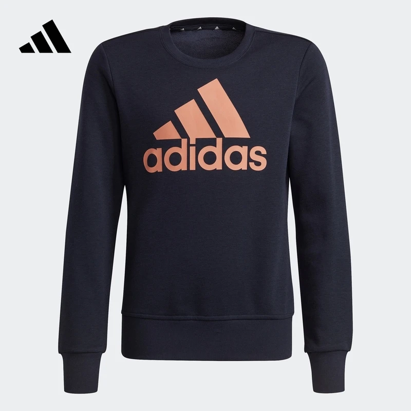 阿迪达斯官方儿童装女大童春秋运动圆领卫衣套头衫 adidas GS4285