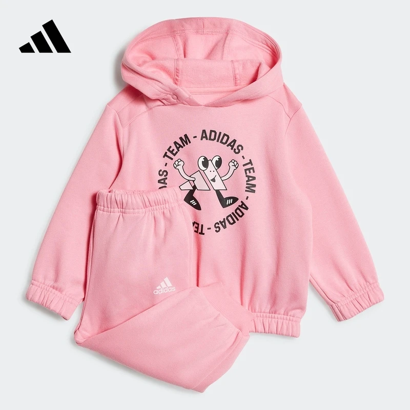 adidas阿迪达斯官方儿童装女婴童秋冬运动圆领儿童长袖套装HM8949