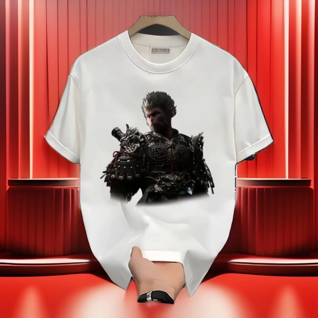 短袖青年美式休闲秋季夏季T恤国潮中国风情侣男士休闲