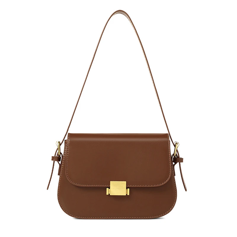 百搭女款休闲爆款女包高级真皮包腋下包通勤单肩斜挎包洋气小方包