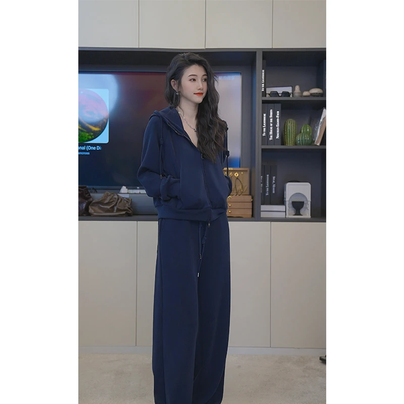 小乖逃X莫代尔 藏蓝外套 时尚复古宽松潮流240899