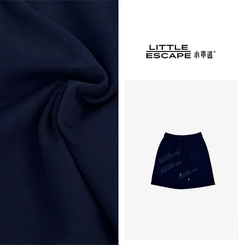 小乖逃X时尚休闲套型装藏蓝夏季黑色半裙高腰半裙Q6600半身裙