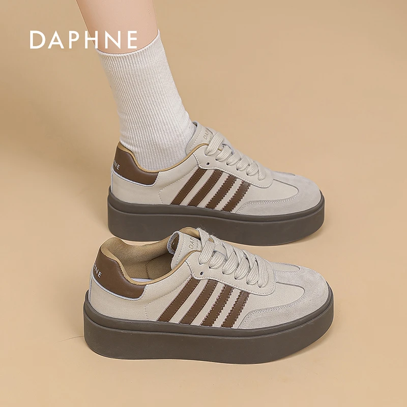 Daphne/达芙妮厚底德训鞋女2025夏季上款百搭阿甘鞋休闲运动板鞋
