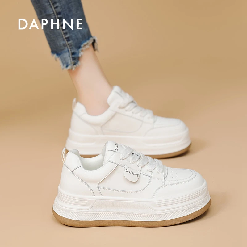 Daphne/达芙妮小白鞋女百搭2025新款夏ins潮流时尚厚底休闲板鞋