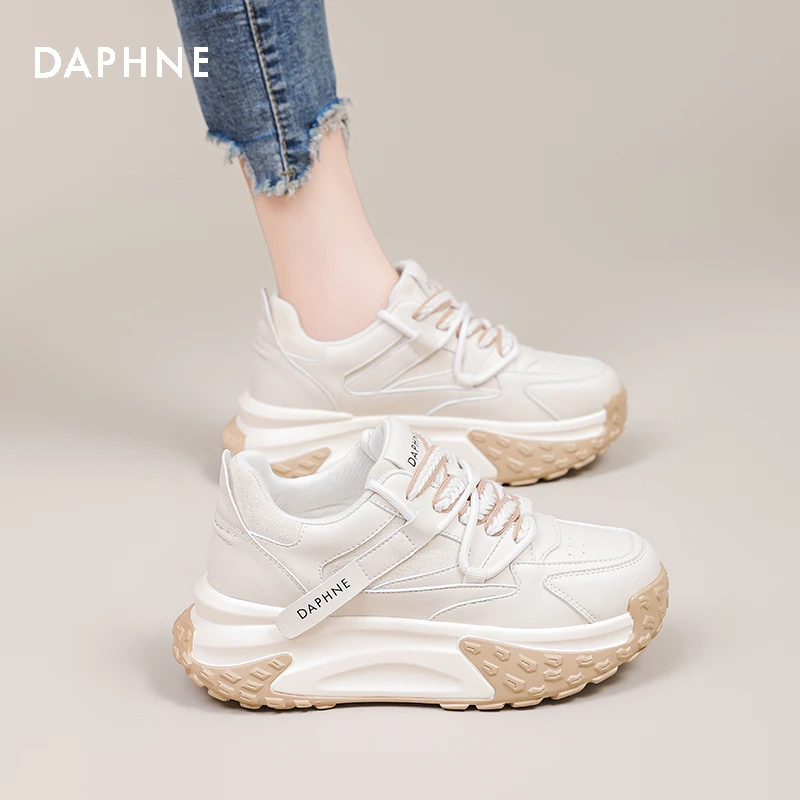 Daphne/达芙妮厚底老爹鞋女2025新款夏季增高休闲运动爆款阿甘鞋