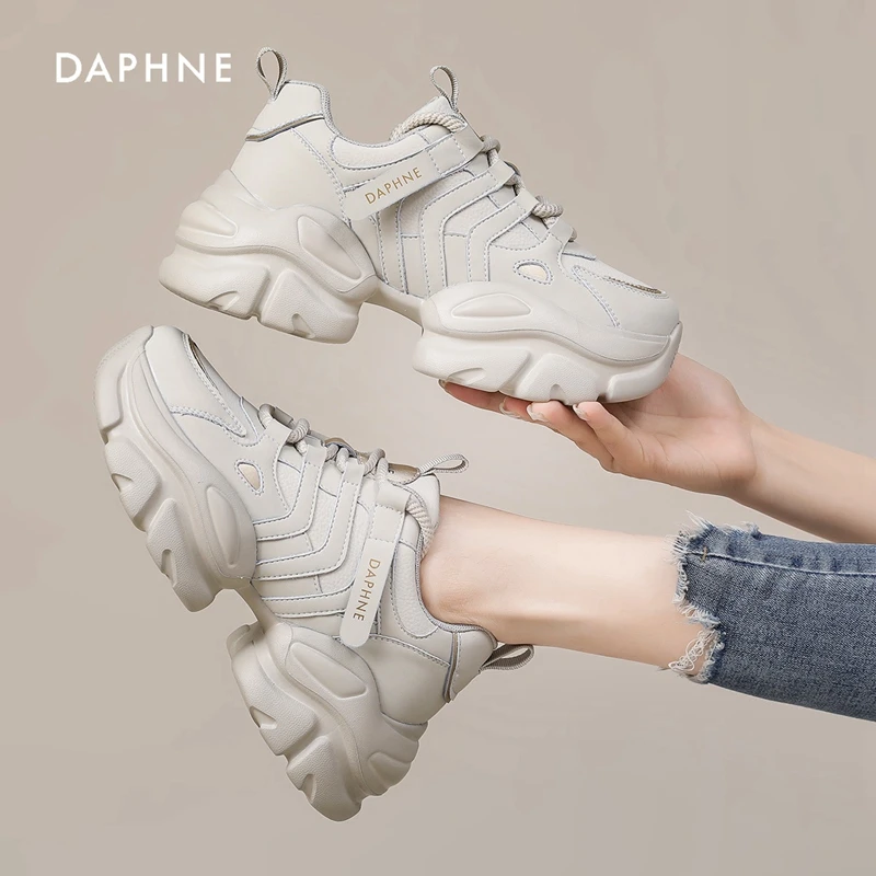 Daphne/达芙妮老爹鞋女2025夏季新款时尚百搭厚底休闲系带运动鞋