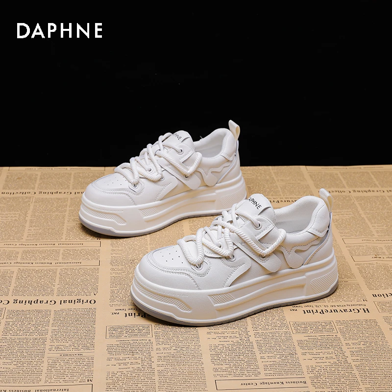 Daphne/达芙妮小白鞋女2025夏季ins时尚新款潮流休闲厚底百搭板鞋