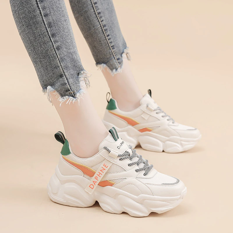 Daphne/达芙妮老爹鞋女2025夏季新款时尚休闲鞋百搭厚底运动鞋