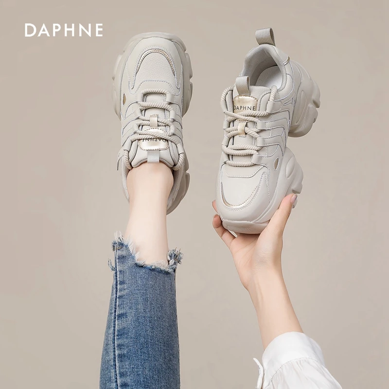 Daphne/达芙妮老爹鞋女2025夏季新款时尚百搭厚底休闲运动鞋子