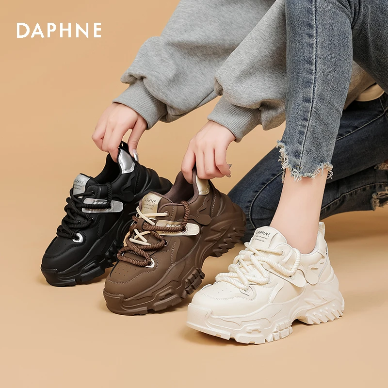 达芙妮老爹鞋女ins潮2025夏季新款百搭厚底增高网红休闲运动女鞋