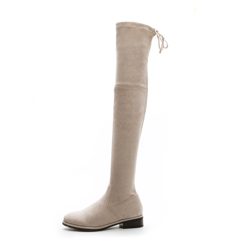 【盒盒专属】过膝长靴长筒靴搭配毛呢大衣皮草羊毛大衣白色斗篷