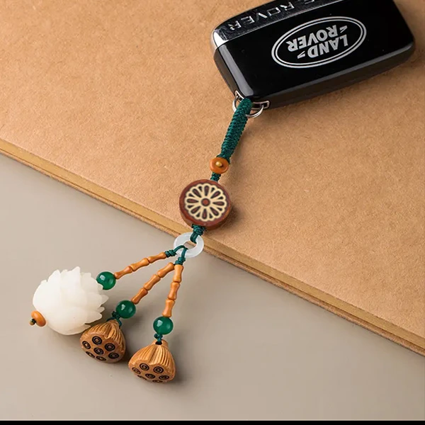 【好物推荐】夺帅文创 莲花钥匙扣 手机 包包挂饰  古风手工创意