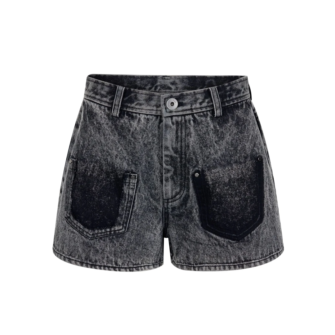 ANNAMOOER · 设计师品牌灰色牛仔短裤 AM63K005