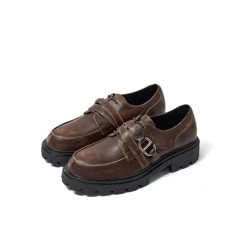 ANNAMOOER 设计师品牌 黑色/棕色英伦乐福鞋AM63SX05/AM63SX06